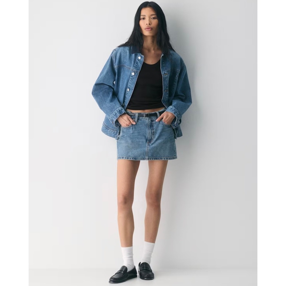Denim Forum Light Blue Denim Mini Skirt